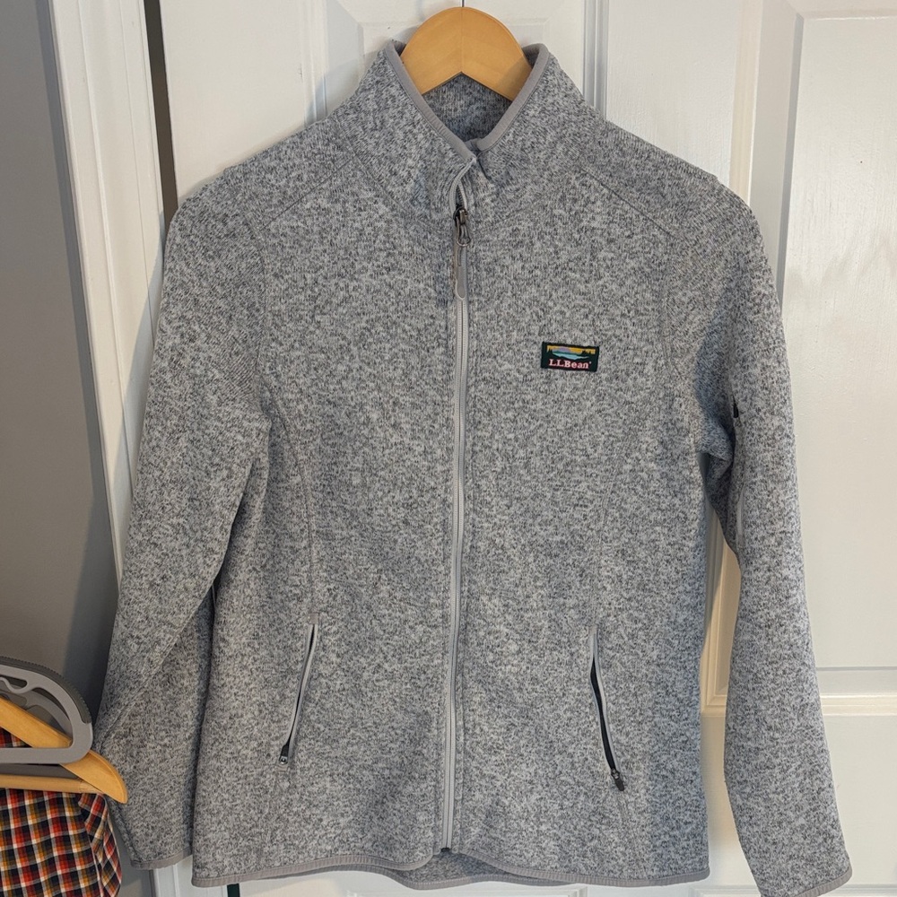L.L. Bean Heathered Gray Zip-Up Jacket